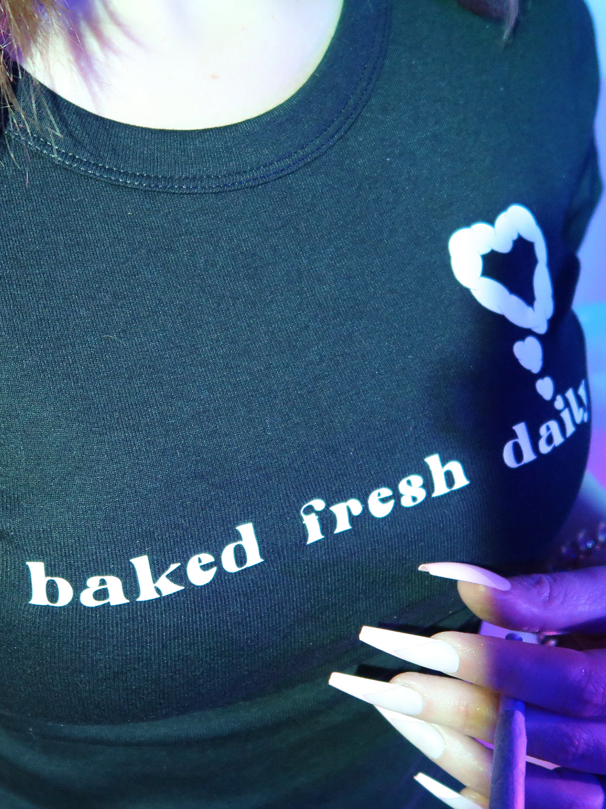 "Baked Fresh Daily" Crop Baby Tee